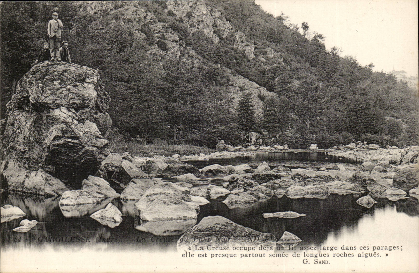 CPA Gargilesse La Creuse au pont noir