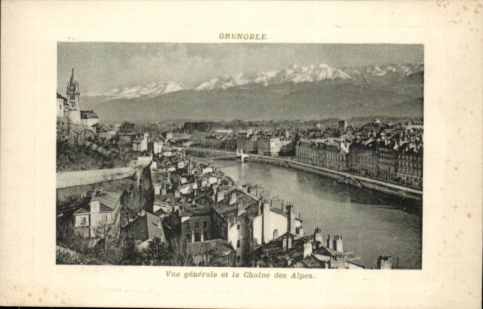 Grenoble CPA Vue generale et la chaine des Alpes