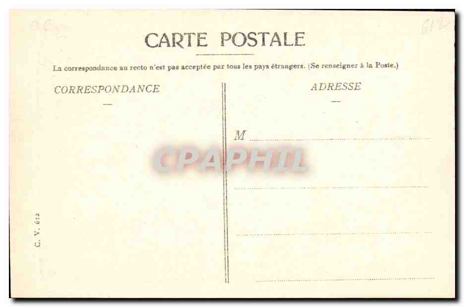 Grenoble CPA Pont de l'hopital et la chaine des Alpes — Verso