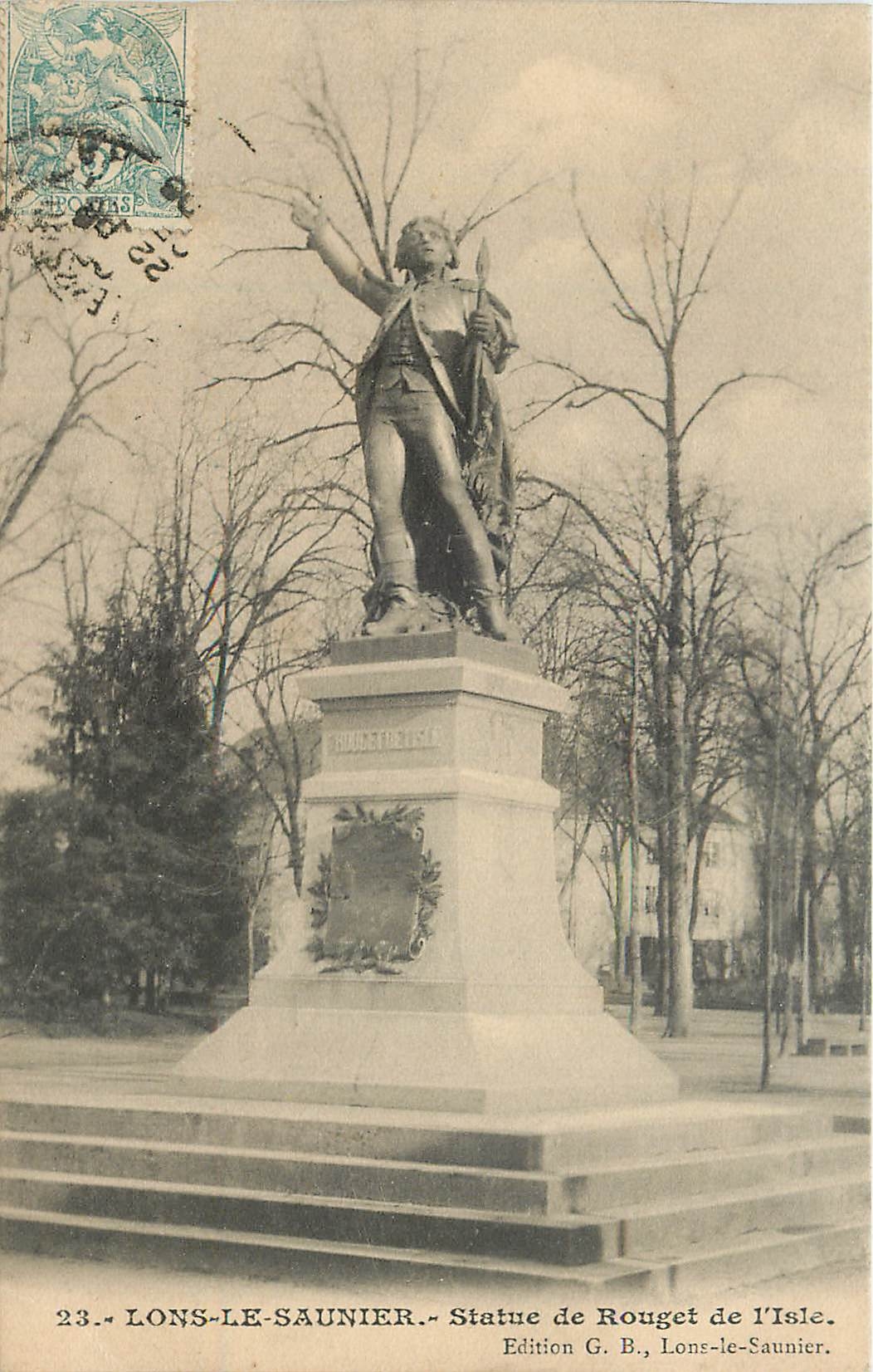 CPA Lons-le-Saunier - Statue de Rouget de l'Isle