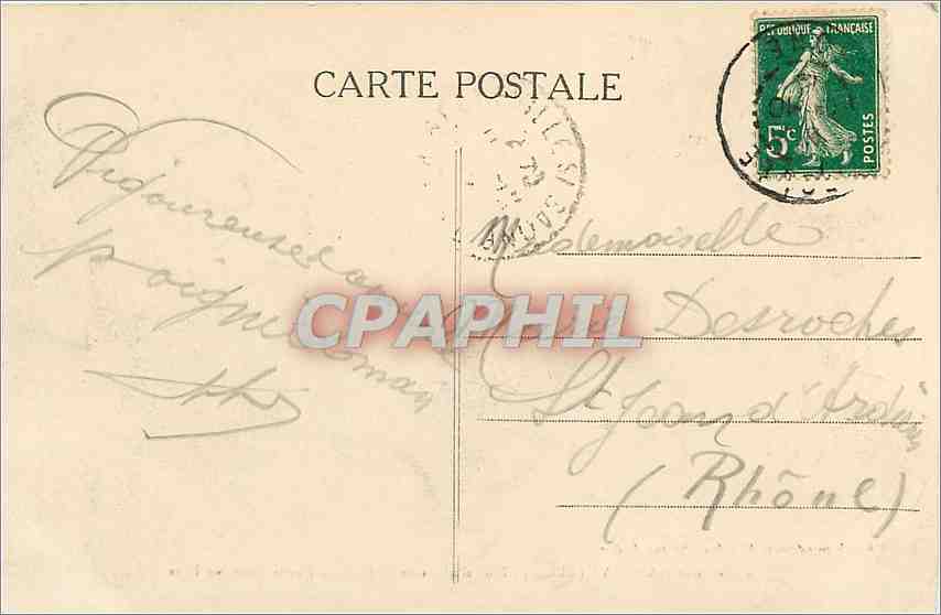 CPA Poule-Chansaye (Rhone) - 700e d'altitude - Grande Route dans les Bois — Rückseite