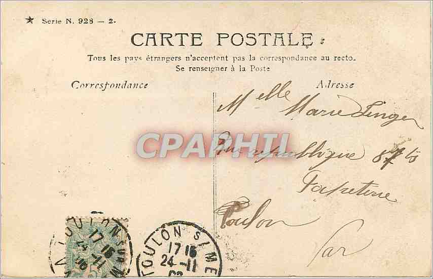 CPA Enfants — Rückseite