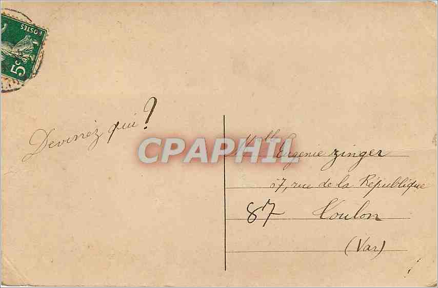 CPA 1er Avril Femme — Verso