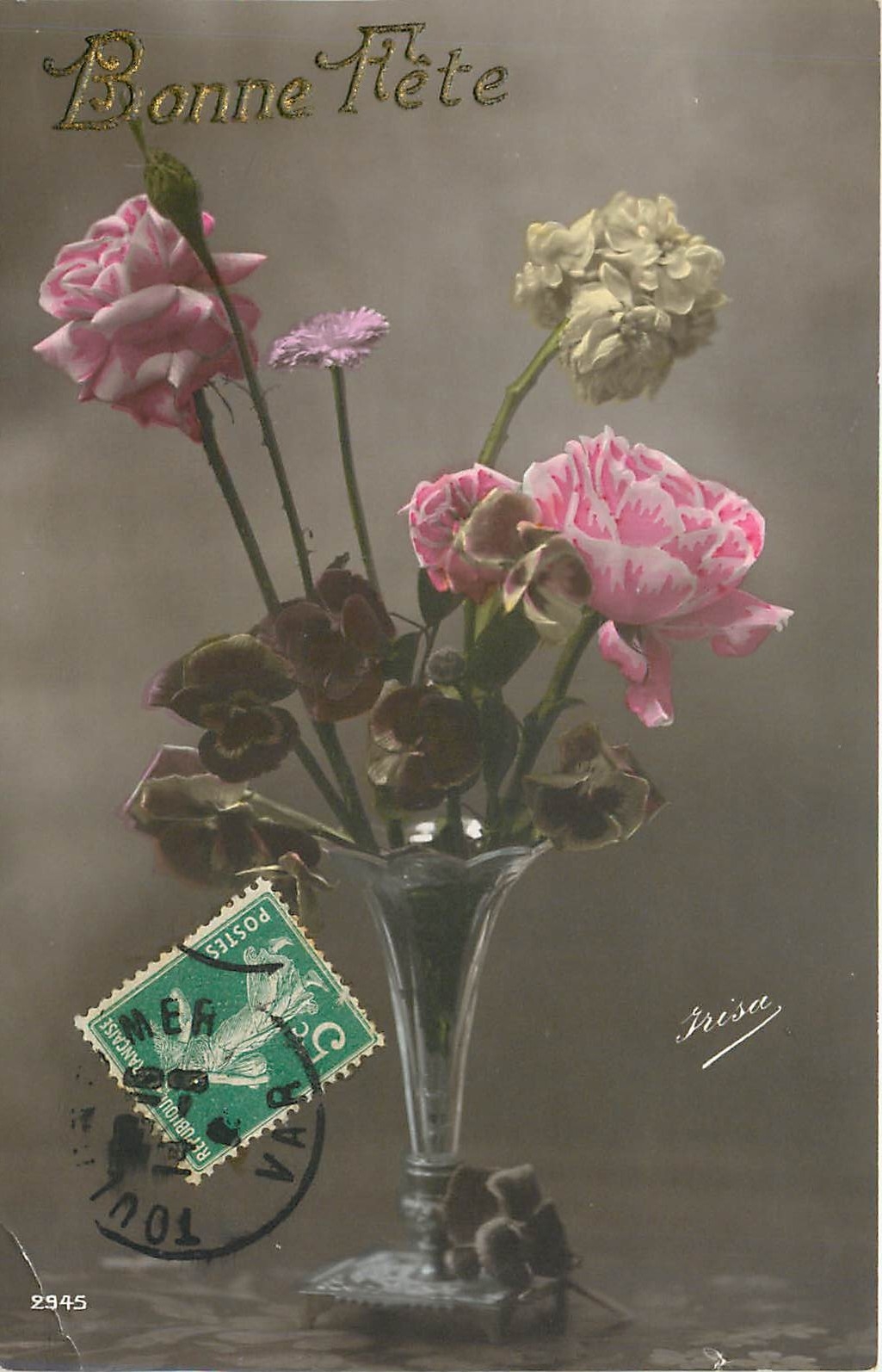 CPA Bonne Fete Fleurs