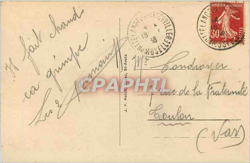 CPA St-Avold - Eglise N. D. de Bon Secours — Back