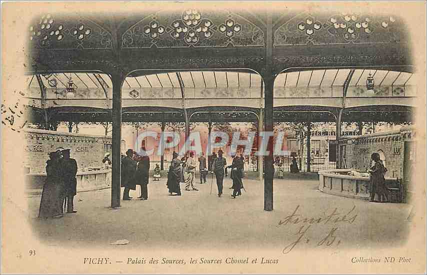 CPA Vichy - Palais des Sources les Sources Chomel et Lucas