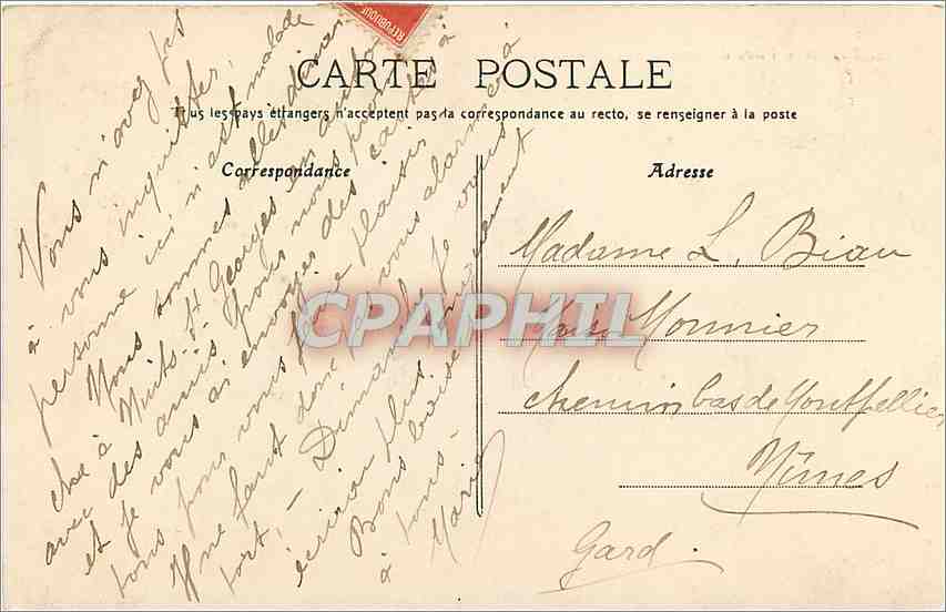 CPA Dijon - Place d'Armes & rue de la Liberte — Rückseite