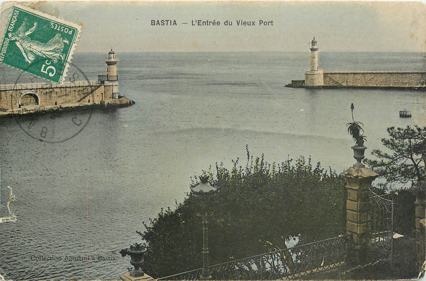 CPA Bastia - L'entree vu Vieux Port Phare