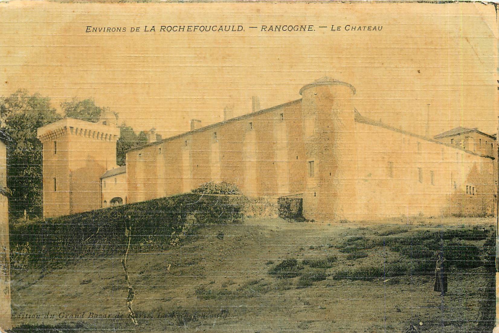 CPA Environs de la Rochefoucauld - Racogne - Le Château (carte toilee)