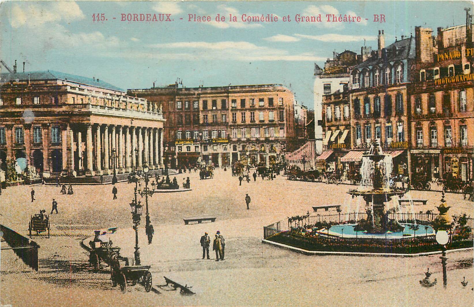 CPA Bordeaux - Place de la Comedie et Grand Theatre