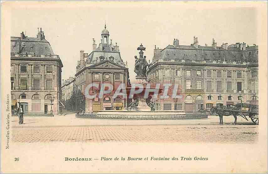 Bordeaux — Place de la Bourse et Fontaine des Trois Grâces — Nouvelles Galeries, Bordeaux, n°26