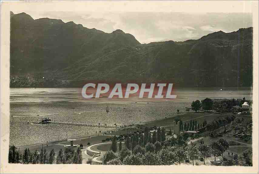 CPA Aix-les-Bains Plage municipale et Dent du Chat