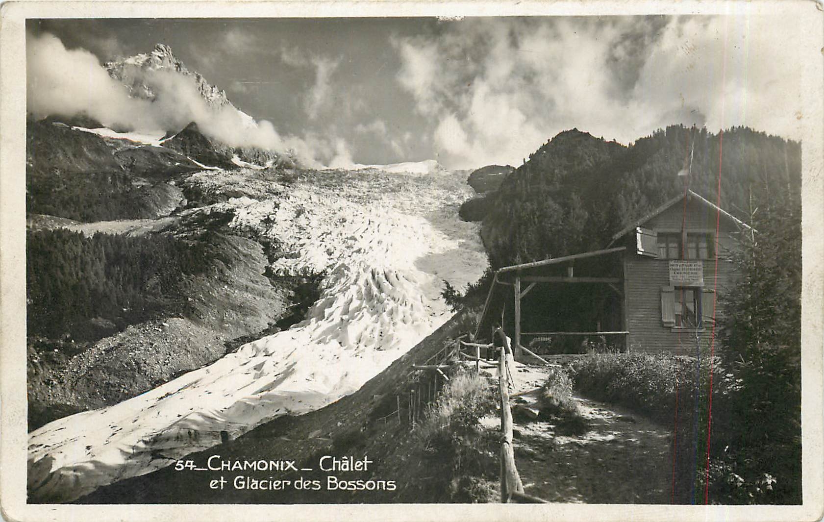 CPA Chamonix - Chalet et Glacier des Bossons