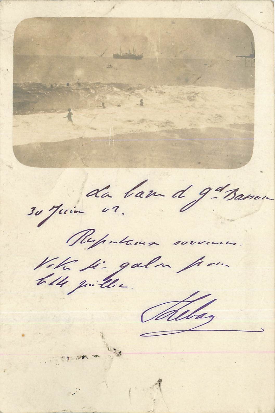 CARTE PHOTO Cote d'Ivoire Grand Bassam 1902