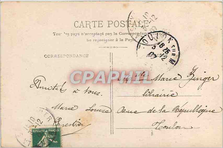 Femme avec bouquet de fleurs — carte postale décorée de fleurs — éditeur E.L.D. n° 3389 — Reverso