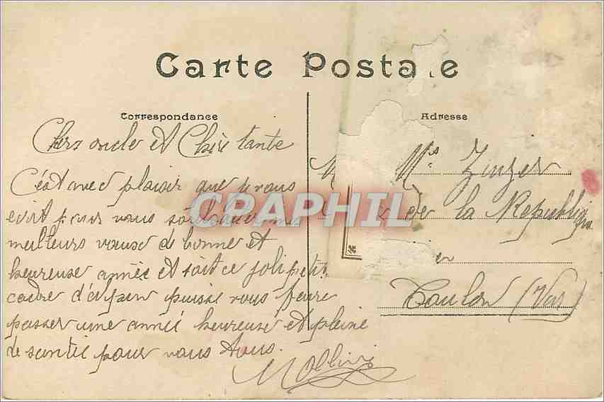 CPA Homme Soldat Militaria Chasseur Alpin — Rückseite