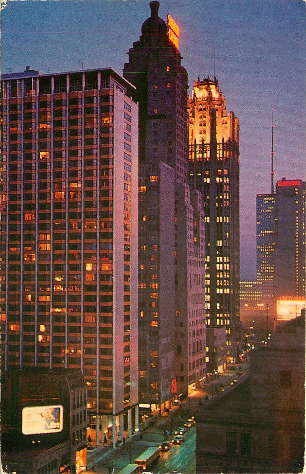 CPM Chicago Illinois Looking south Michigan Terrace Apartment in left foreground