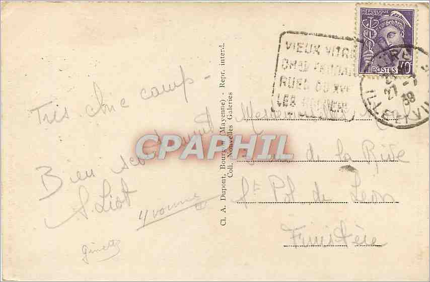 CPA Vitre - Le Chateau feodal du XIe siecle — Verso