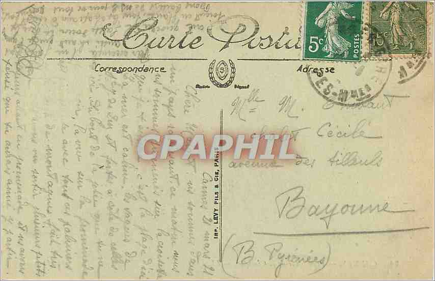CPA Cannes - Promenade de la Croisette — Verso