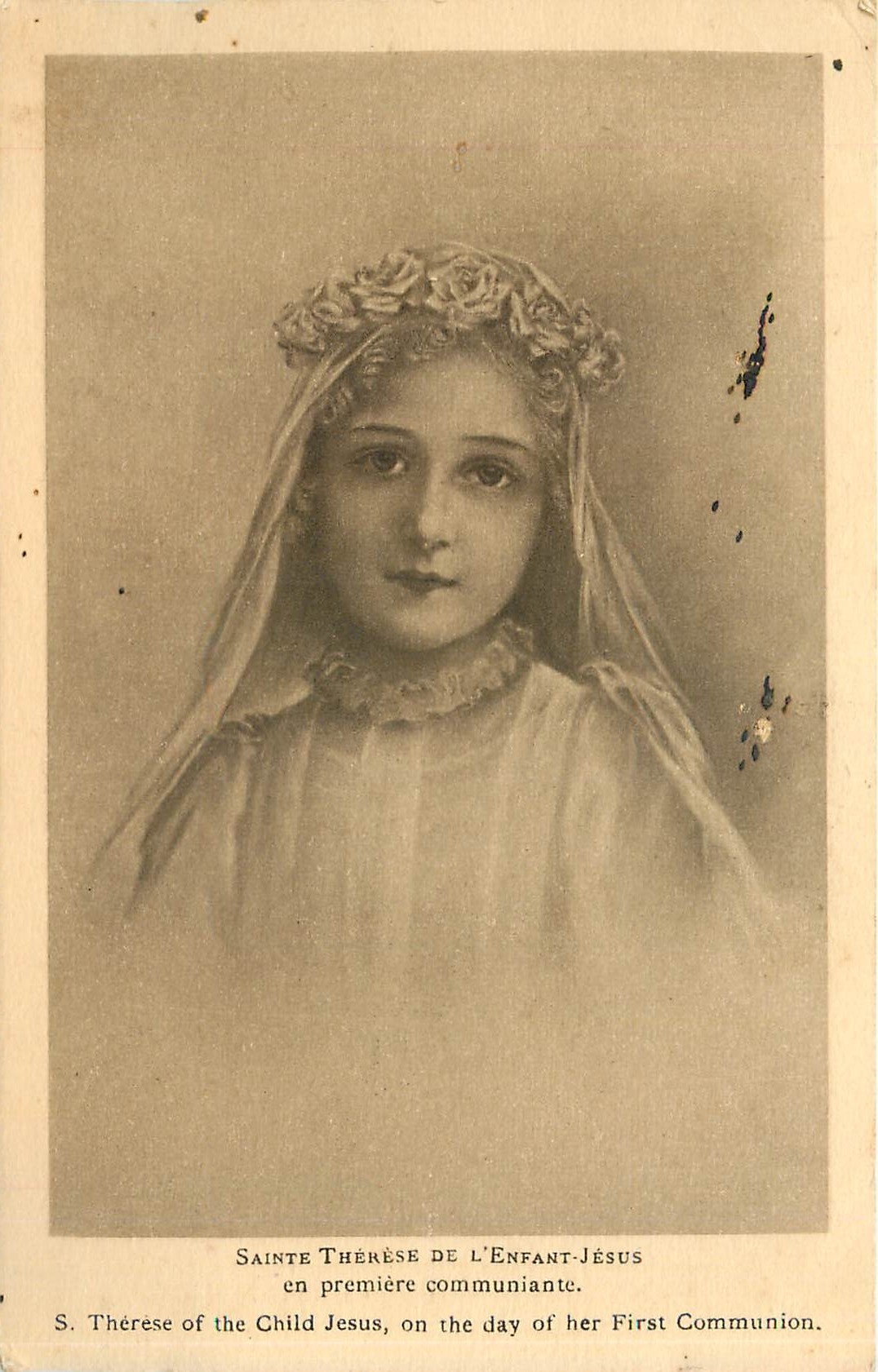 CPA Sainte Therese de l'Enfant-Jesus en premiere communiante