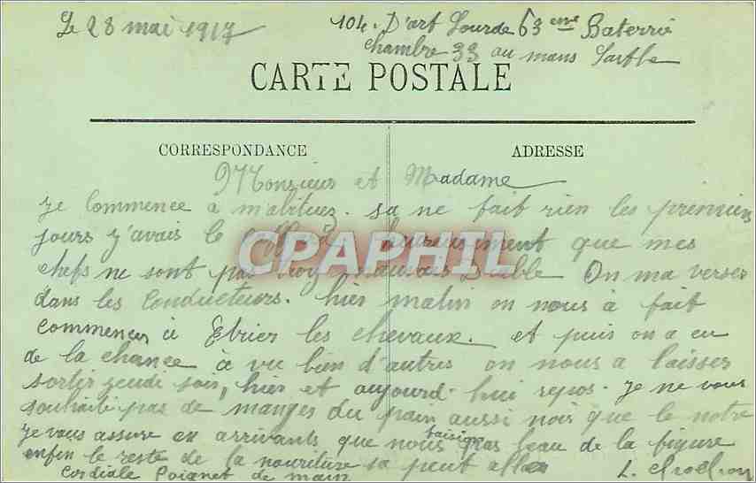 CPA Le Mans - Une Allee au Jardin des Plantes — Verso