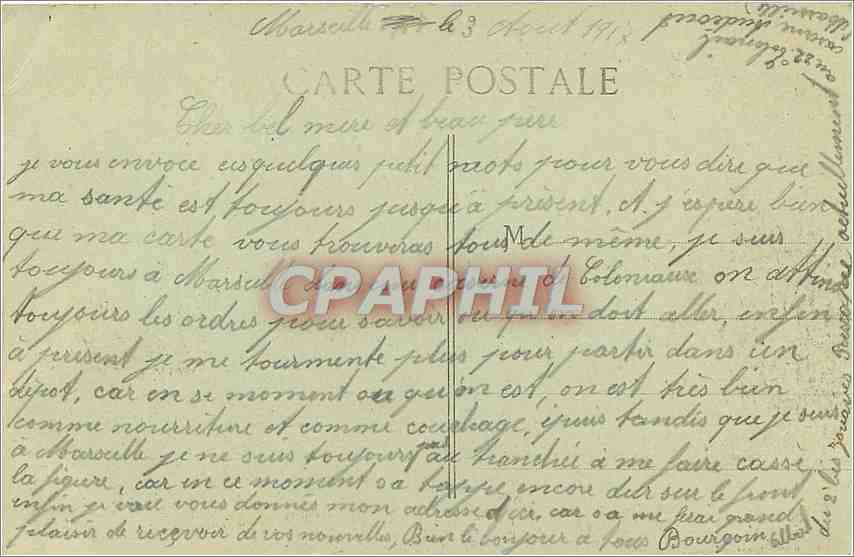 CPA Marseille N.-D. de la Garde et les Ascenseurs — Rückseite