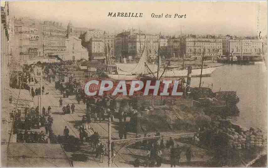 CPA Marseille Quai du Port Bateaux