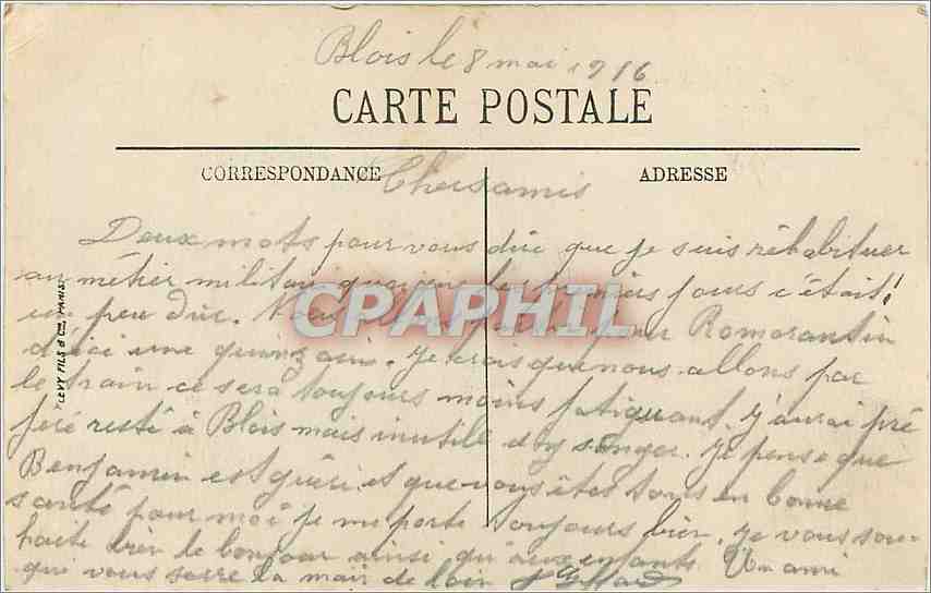 CPA Blois - Les Escaliers Denis-Papin — Verso