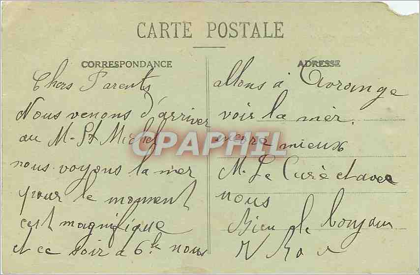 Mont-Saint-Michel — Grande Murée par un Jour de Tempête — J.P. n° 442, Édition Gérlich & l'Abbaye — Verso