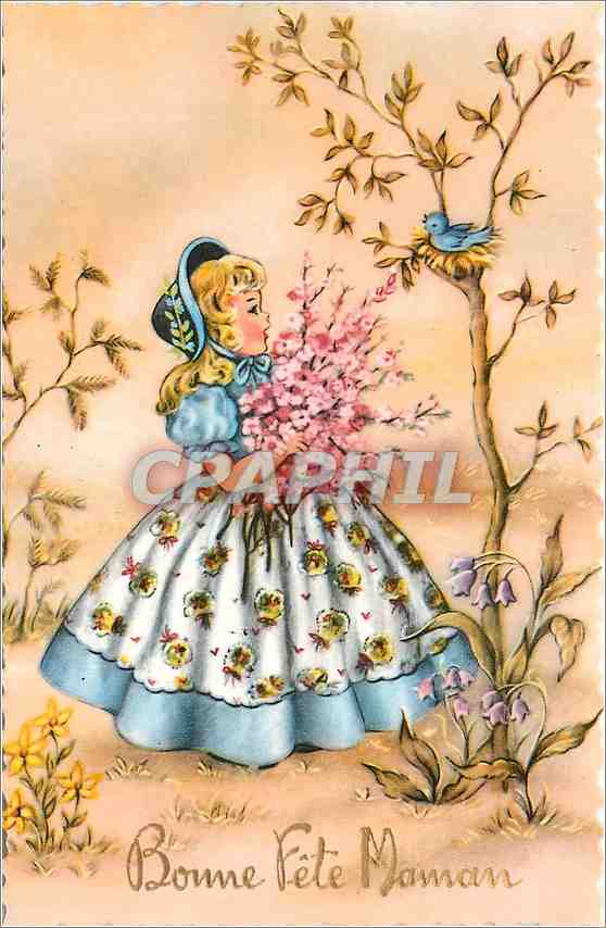 CPA Bonne Fete Mamam Oiseau