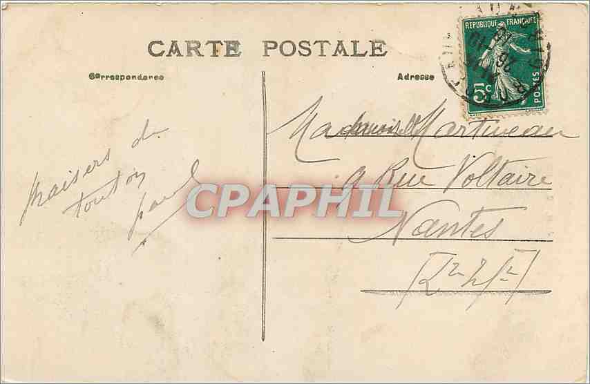 CPA Bordeaux - Monument des Girondins — Verso