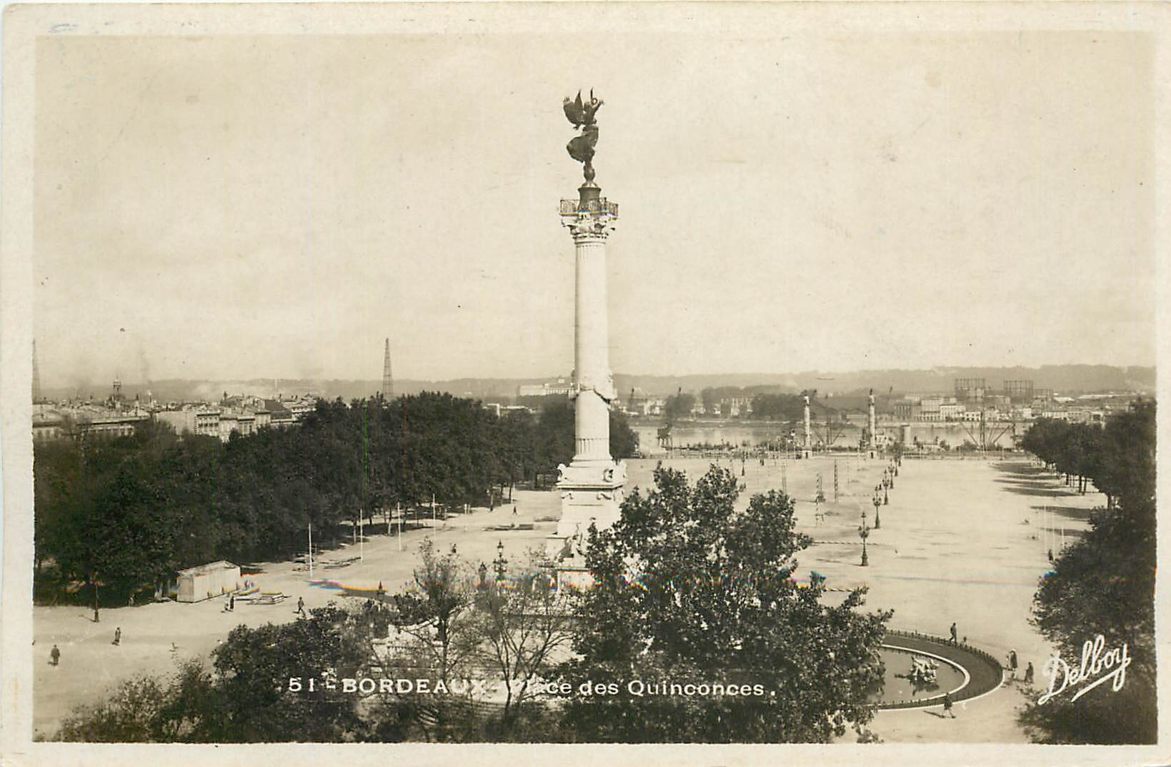 CPA Bordeaux - Piece des Quinconces
