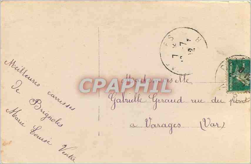 CPA Un Bonjour Amitie Souvenir Avion Aviation — Rückseite