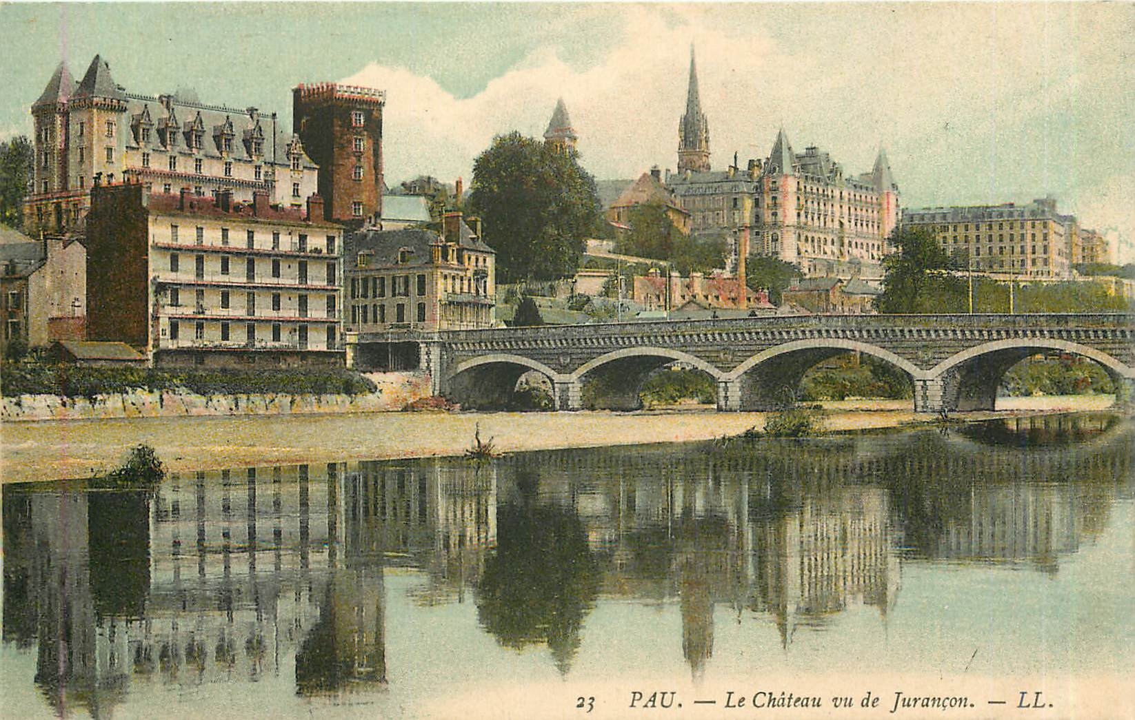 CPA Pau - Le Chateau vu du Jurancon