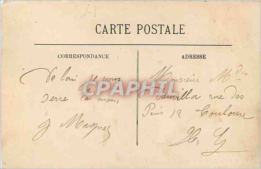 CPA Biarritz - Le Rocher de la Vierge — Rückseite