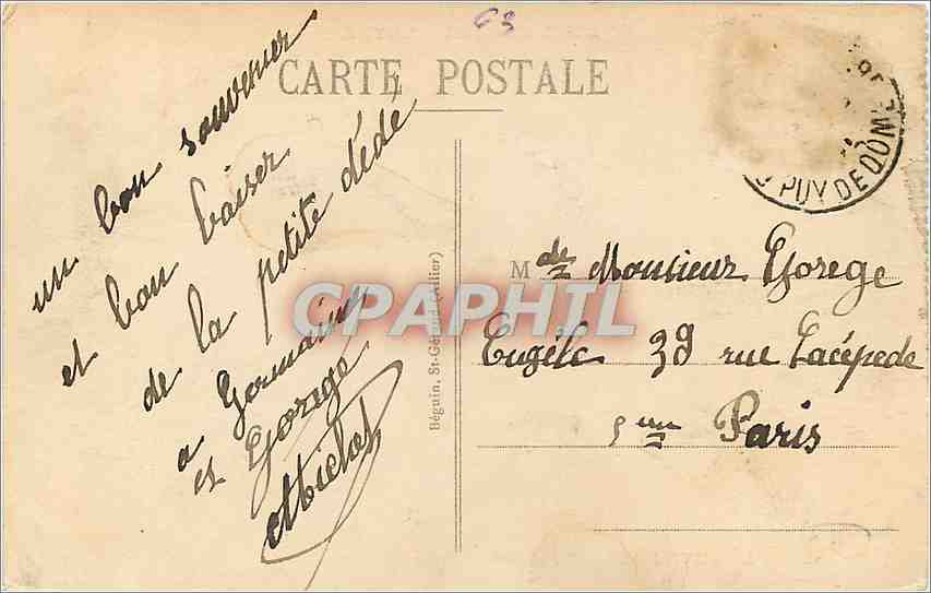 CPA Le Mont-Dore - Vue generale — Verso