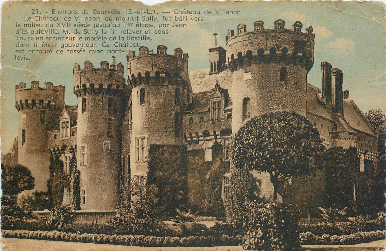 CPA Environs de Courville - Chateau de Villebon