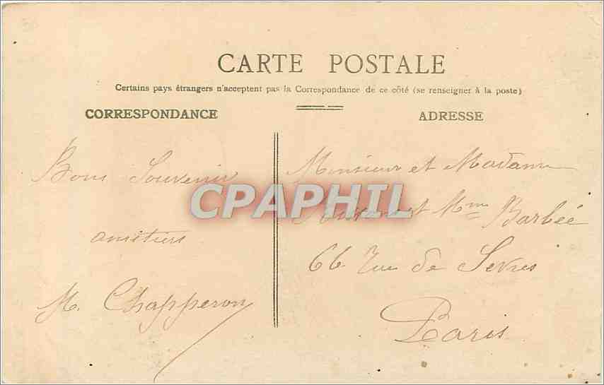 CPA Chambery - Fontaine des Elephants — Rückseite