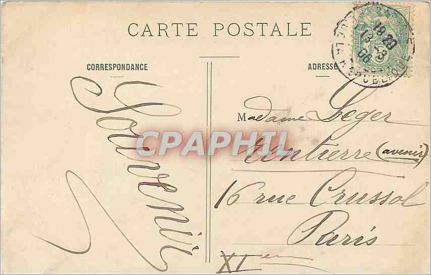 CPA Paris - Palais de l'Hotel de Ville — Rückseite