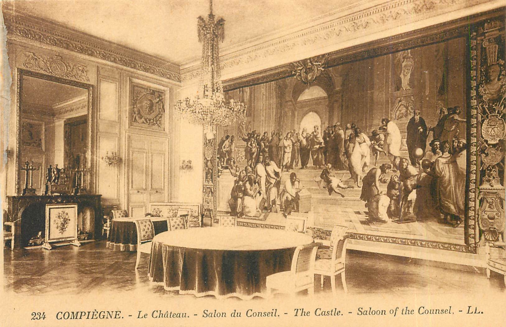 CPA Compiegne - Le Chateau - Salon du Conseil