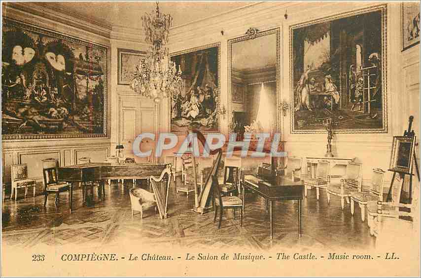 CPA Compiegne - Le Chateau - Le Salon de Musique