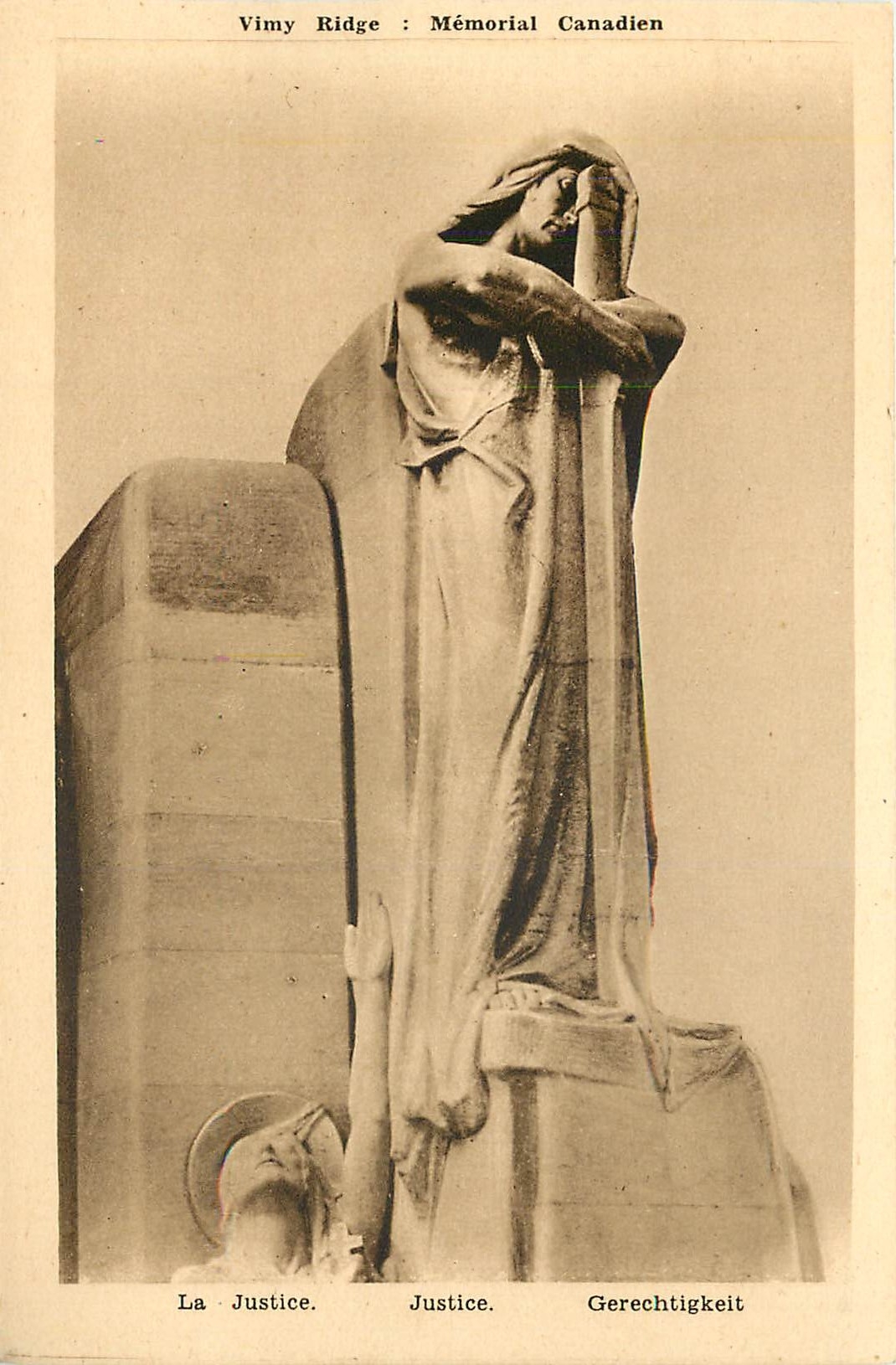 CPA Vimy Ridge Canada : Memorial Canadien. La Justice