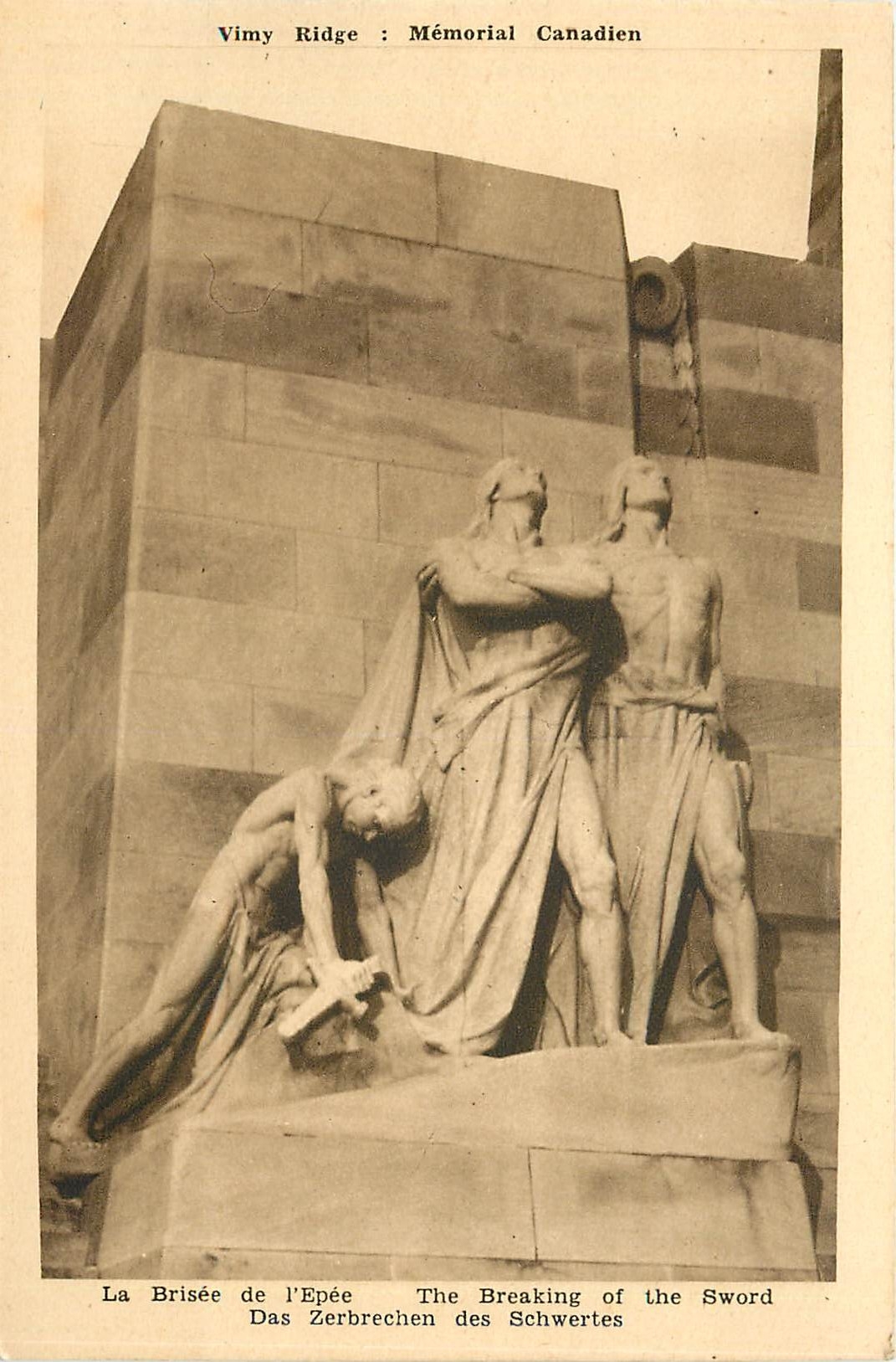 CPA Vimy Ridge Canada : Memorial Canadien. La La Brisee de l'Epee