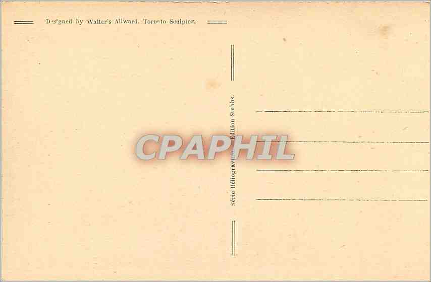 CPA Vimy Ridge Canada : Memorial Canadien. La La Brisee de l'Epee — Rückseite