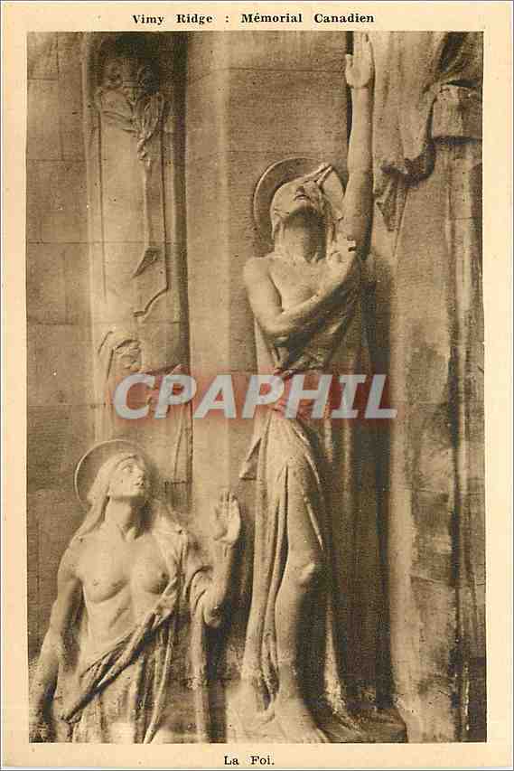 CPA Vimy Ridge Canada : Memorial Canadien. La Foi