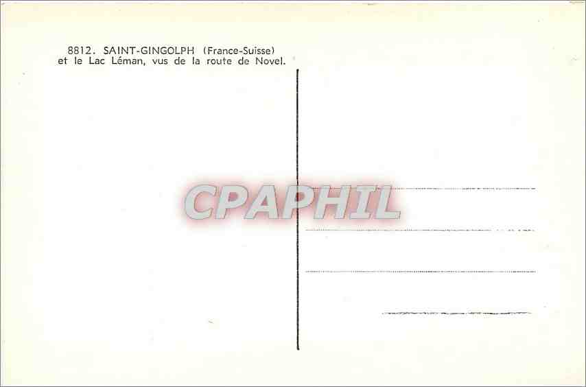 CPA Saint-Gingolph et le Lac Leman vus de la route de Novel — Rückseite