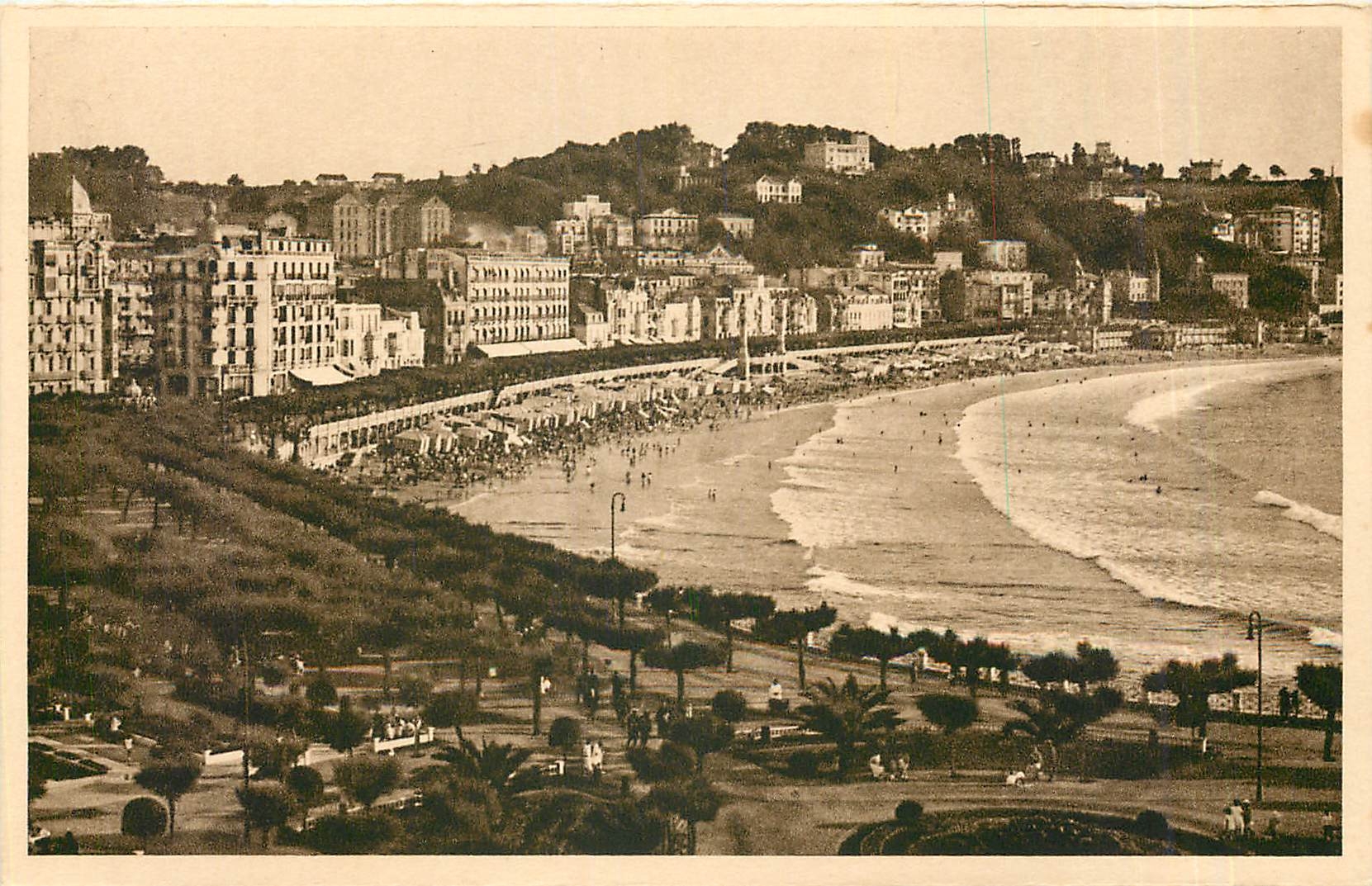 CPA San Sebastian Playa y Paseo de la Concha