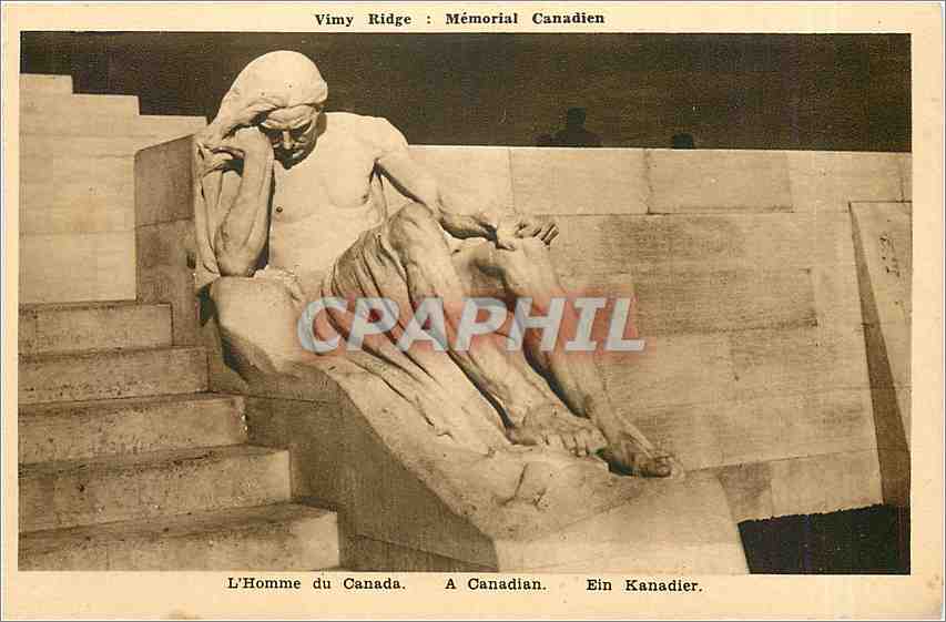 CPA Vimy Ridge Canada : Memorial Canadien L'Homme du Canada