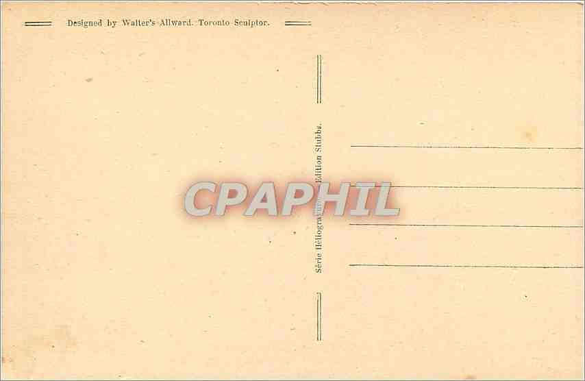 CPA Vimy Ridge Canada : Memorial Canadien Lecture des disparus — Rückseite