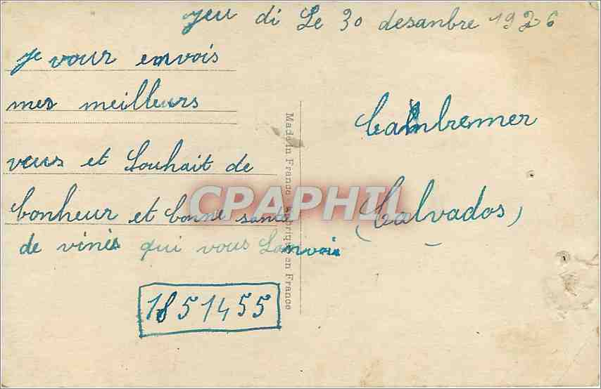 CPA Heureuse Annee Fleurs — Verso
